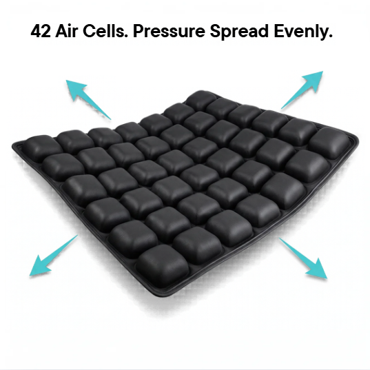 PressureSpread - Inflatable Seat Cushion + FREE Storage Bag