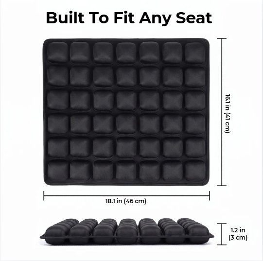 PressureSpread - Inflatable Seat Cushion + FREE Storage Bag