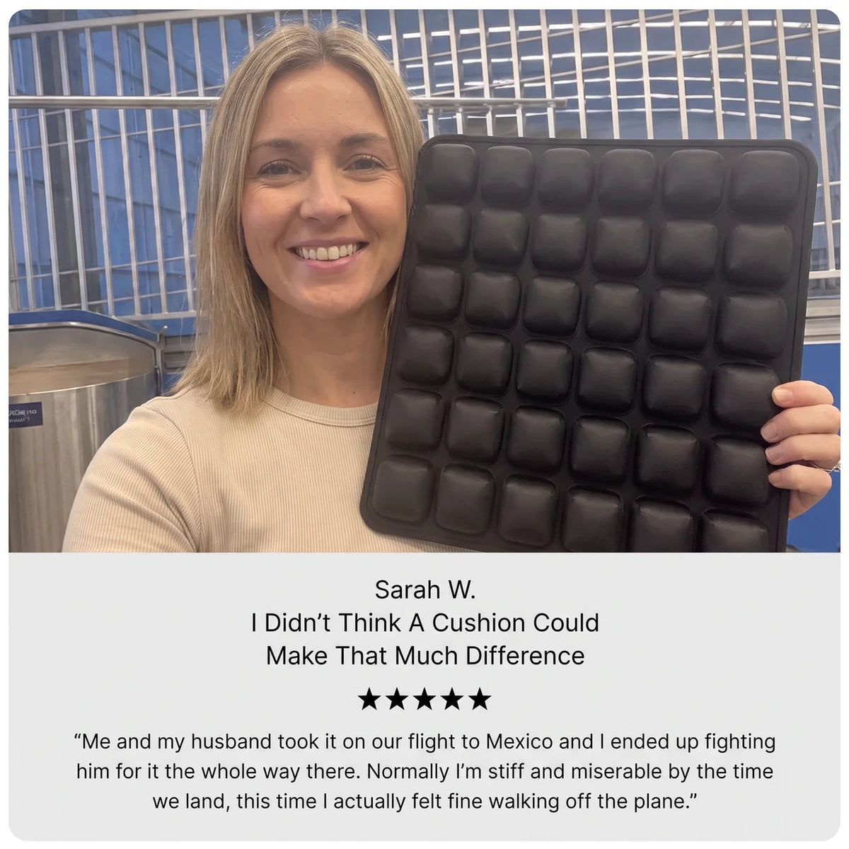 PressureSpread - Inflatable Seat Cushion + FREE Storage Bag