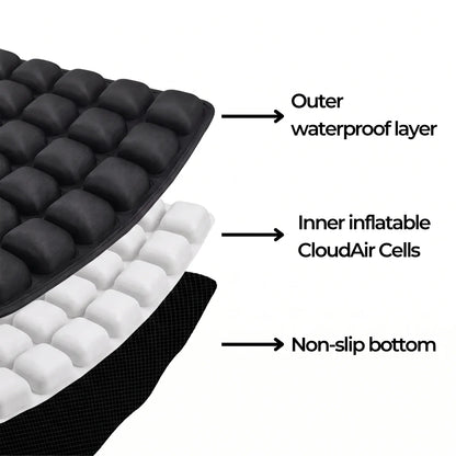 PressureSpread - Inflatable Seat Cushion + FREE Storage Bag